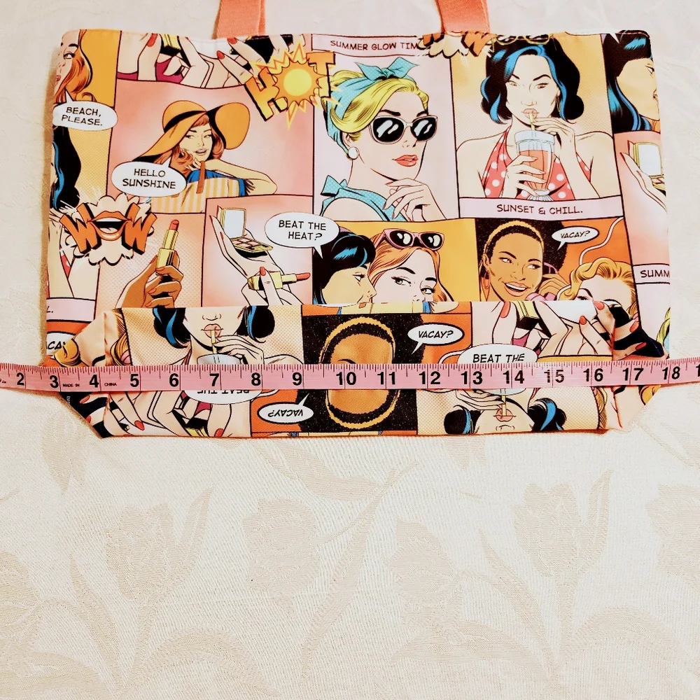 Estēe Lauder - Comic Print Summer Beach Reversible Bag Tote